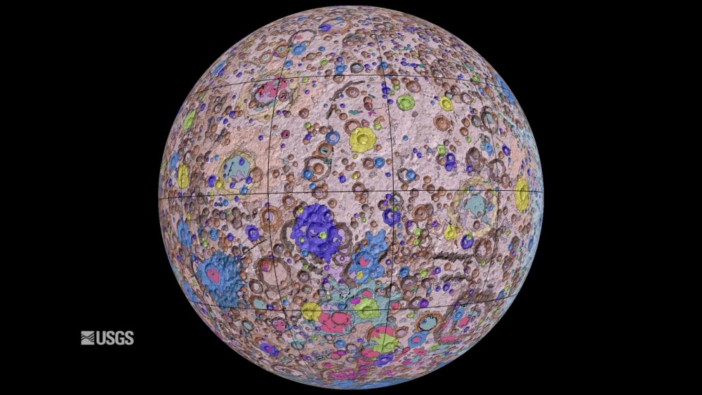 Создана первая геологическая карта Луны