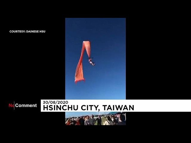 Воздушный змей унес маленькую девочку на Тайване