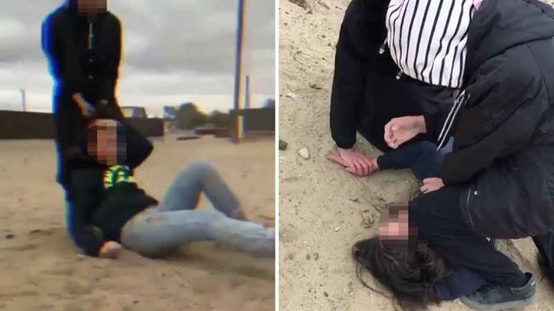 Жестокое избиение школьницы сняли на видео