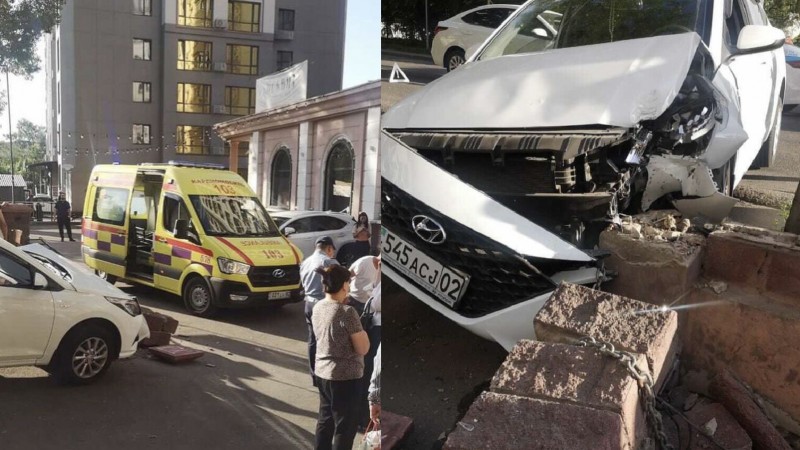 Водитель Hyundai сбил двух девушек на тротуаре в Алматы