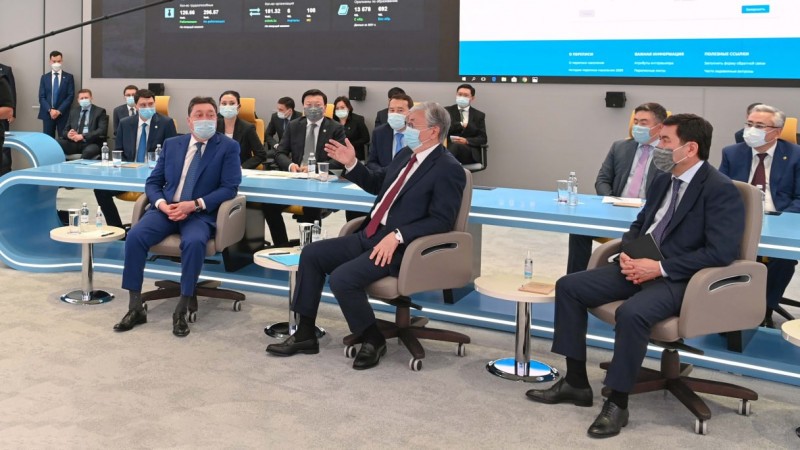 Токаев посетил офис цифрового правительства