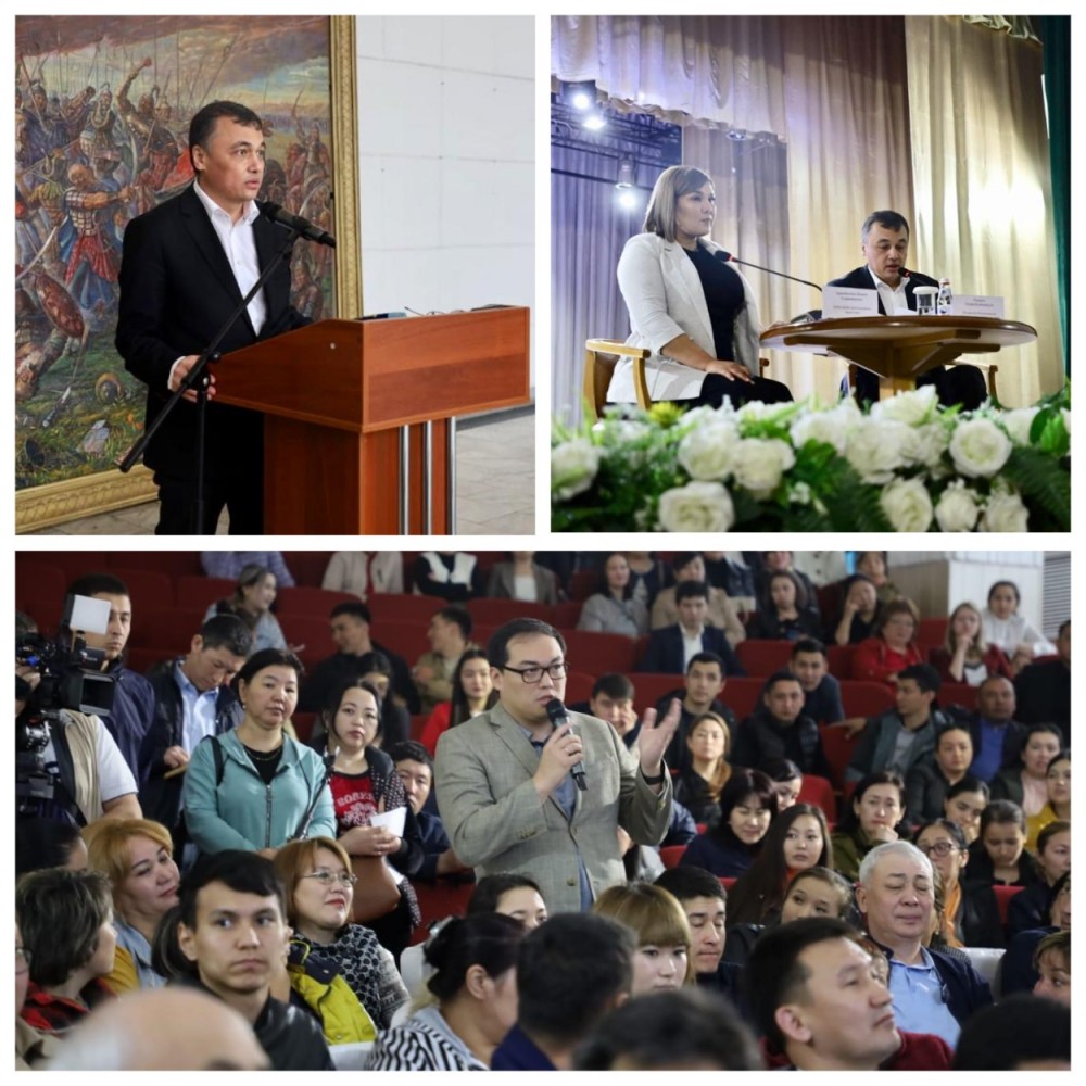 Министр Аскар Умаров ответил на вопросы талгарцев, представителей СМИ и НПО